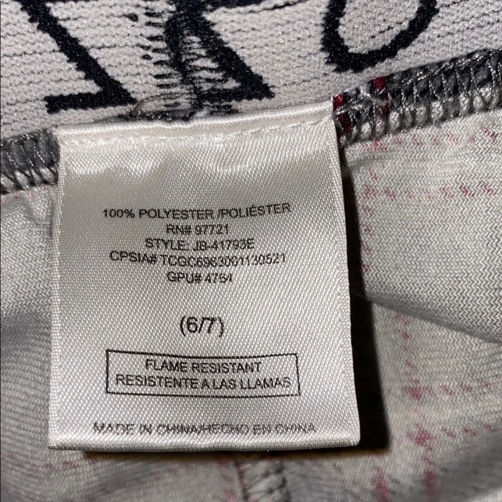 SNOOZE fire resistant plaid pajama pants jogger style elastic waistband size 6/7